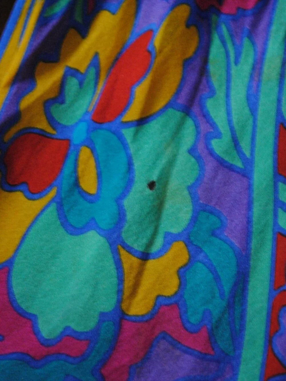Vintage Liz Claiborne Long Skinny Floral Silk Scarf